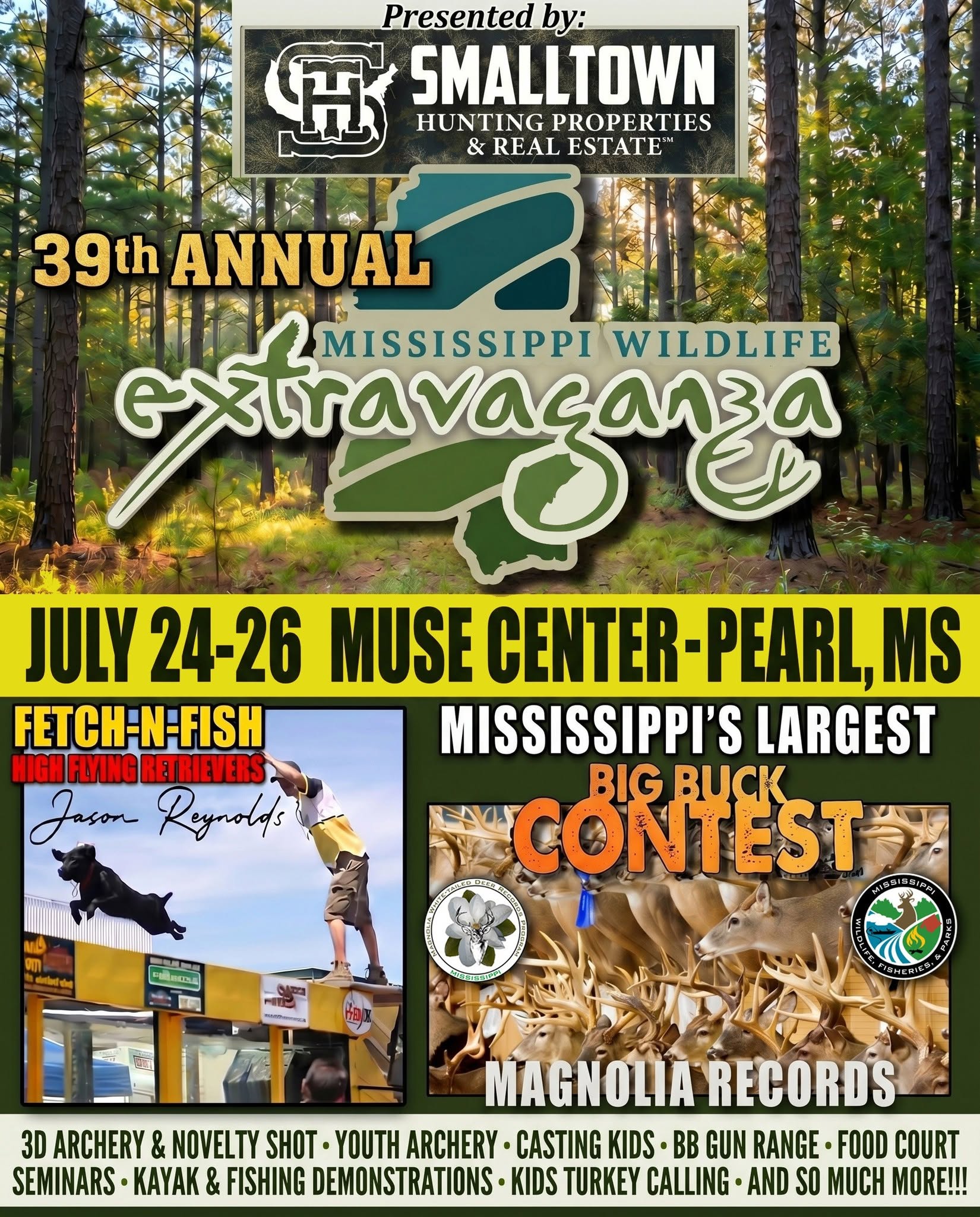39th Annual Mississippi Wildlife Extravaganza 2026 event flyer